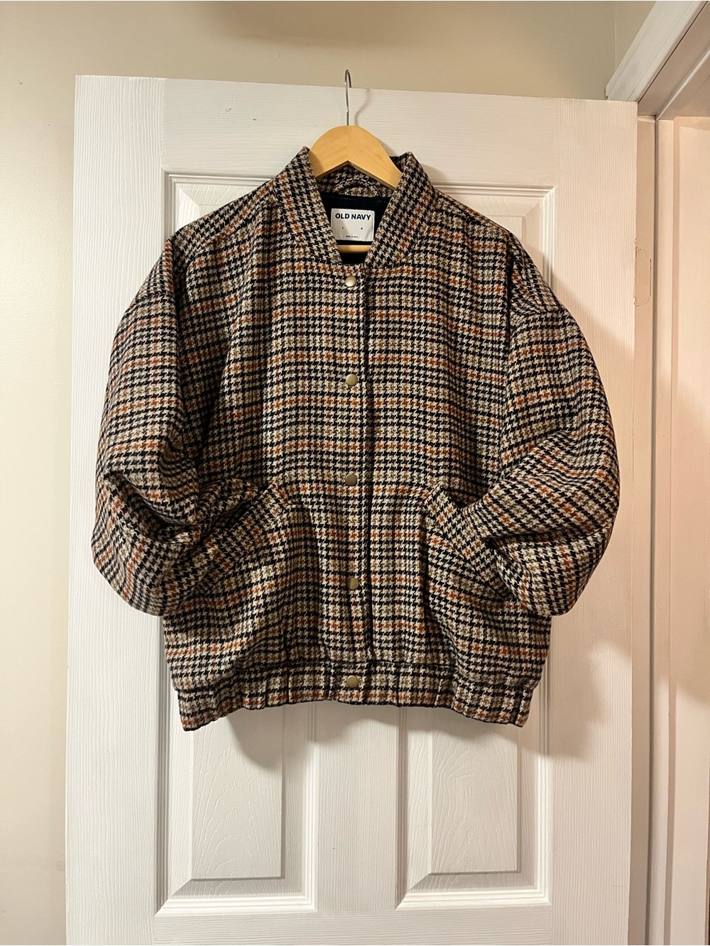 Houndstooth Bomber Jacket